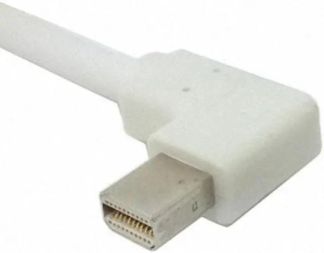 Alt view image 3 of 7 - Jimier Cable Right Angled 90 degree Mini DisplayPort DP Male to VGA RGB monitor Projector Cable Adapter White color