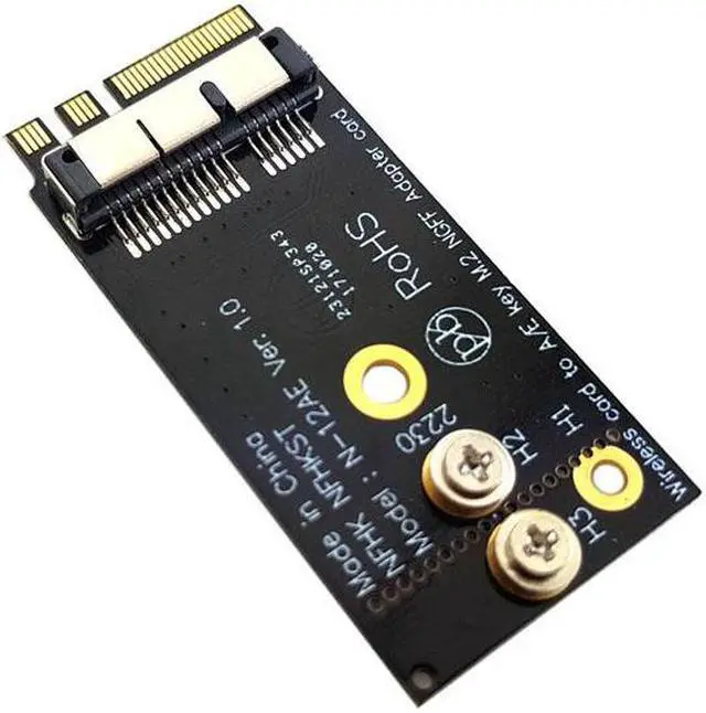 Alt view image 6 of 7 - Cablecc CY SA-073 BCM94360CS2 BCM943224PCIEBT2 Wireless Card to NGFF M.2 Key A/E Adapter for Macbook OS