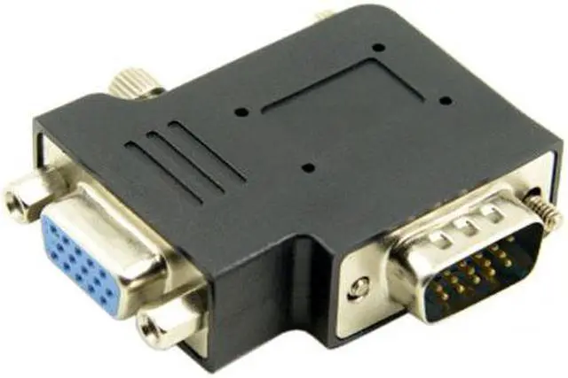 Alt view image 4 of 7 - KAIBOXIXI Vertical Flat Right Angled 90 Degree VGA SVGA Male To Female extension Adapter BK