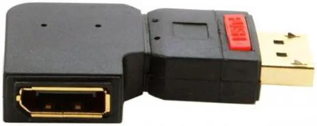 Alt view image 2 of 4 - Cablecc Right Angled 90 Degree DisplayPort Male to Female Extension Adapter Standard DP 4K