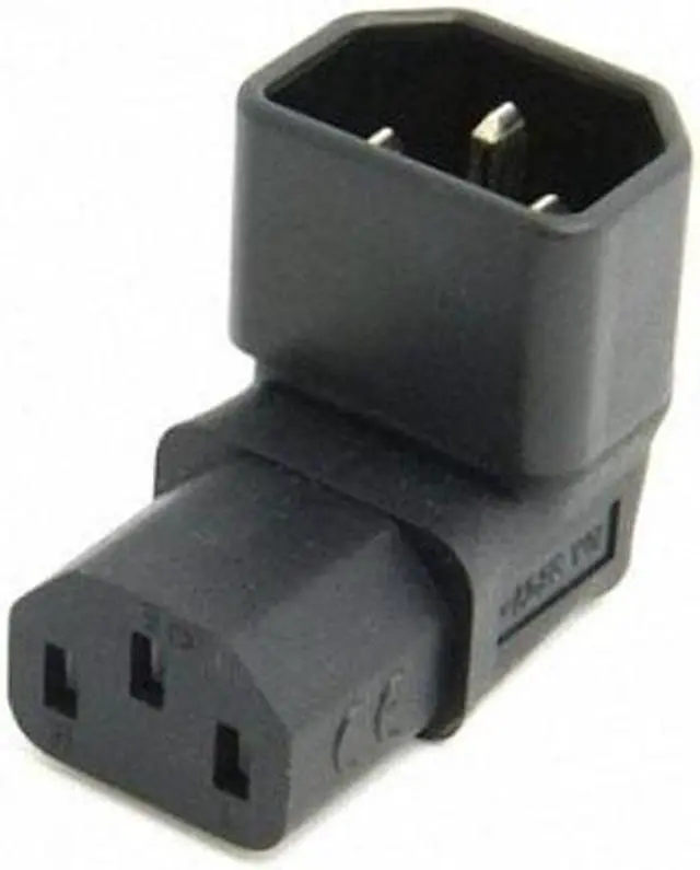 Alt view image 4 of 7 - Xiwai Cable IEC Male C14 to Down Right Angled 90 Degree IEC Female C13 Power Extension Adapter