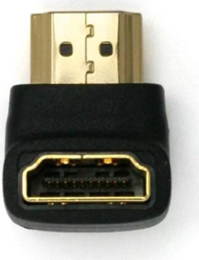Alt view image 2 of 7 - KAIBOXIXI 90 Degree Down Angled HDMI 1.4 Male to Female Extension Adapter Converter