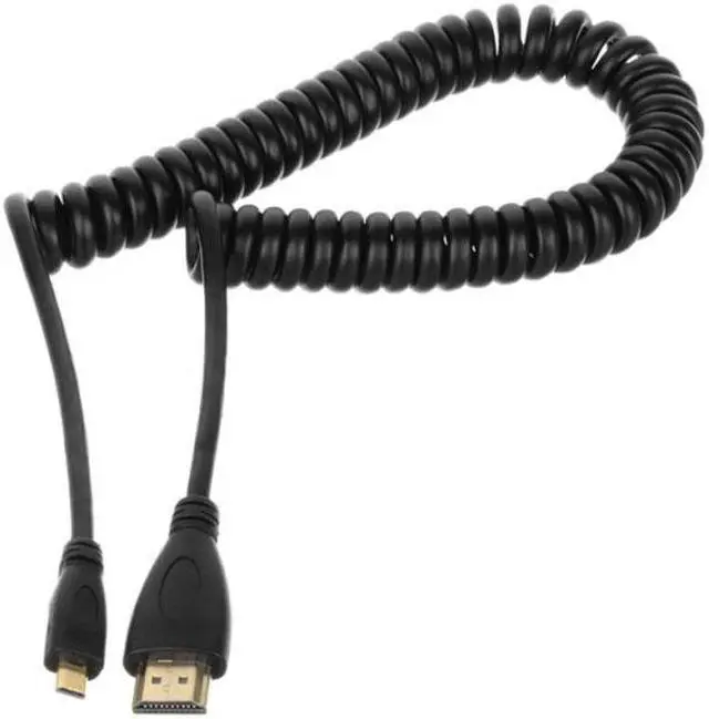 Main image of Cablecc CY HD-110-BK Micro HDMI Male to HDMI Male stretch spring CABLE for TF201 XOOM A500 Tablet