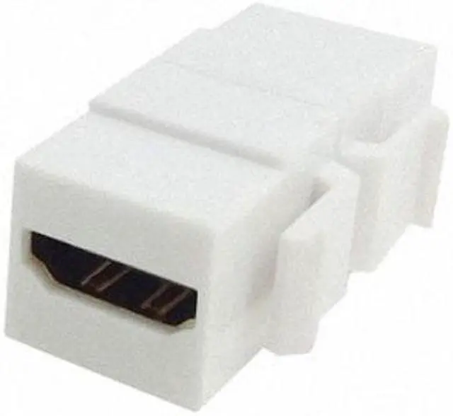Main image of Cablecc CY HD-168-WH HDMI 1.4 Snap-in Female to Female F/F Keystone Jack Coupler Adapter for Wall Plate White