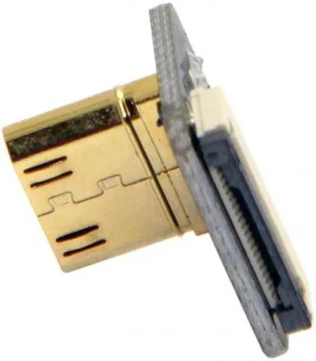 Alt view image 4 of 7 - Chenyang Cable CYFPV Mini HDMI Type C Male Connector Down Angled 90 Degree for FPV HDTV Multicopter Aerial Photography