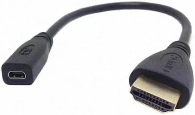 Alt view image 3 of 7 - KAIBOXIXI 20cm Micro HDMI socket Female to HDMI Male adapter Cable for Tablet & Cell Phone