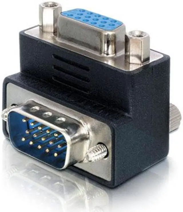 Alt view image 2 of 7 - Jimier Cable 90 Degree Up Angled VGA SVGA Male To Female Extension Adapter for Monitor & Projector