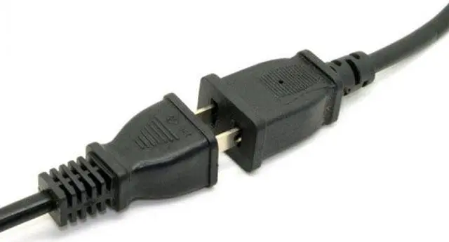 Alt view image 3 of 7 - Chenyang Cable USA Outlet Saver Power Extension Cord Cable 2-prong 2 Outlets  for NEMA 1-15P to NEMA 1-15R 50cm