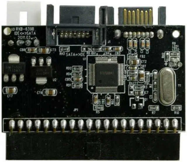 Alt view image 2 of 7 - Jimier Cable IDE 100 133 PATA to Dual Serial SATA 7PIN Adapter Reversible Converter for Hard Disk Drive