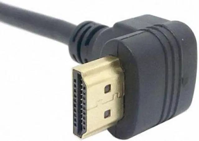Alt view image 3 of 7 - KAIBOXIXI Up Angled 90 Degree Connector HDMI 1.4 with Ethernet & 3D Type A male to A female Extension Cable 0.5m