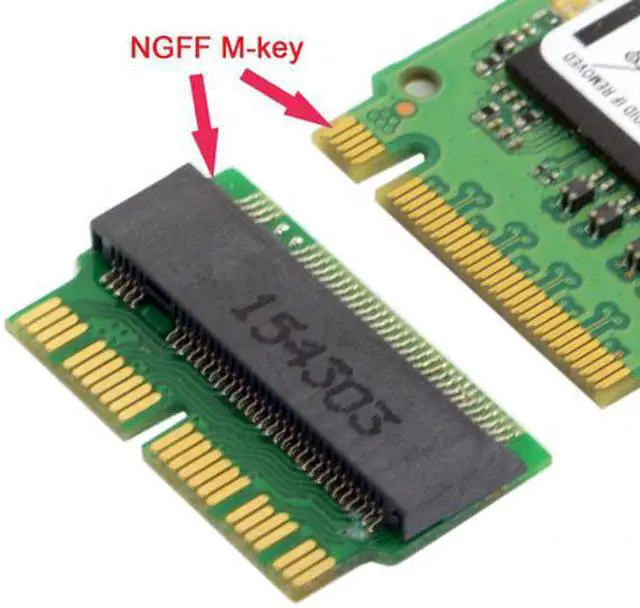 Alt view image 4 of 7 - CYSM 12+16pin 2014 2015 Macbook to M.2 NGFF M-Key AHCI SSD Convert Card for A1493 A1502 A1465 A1466