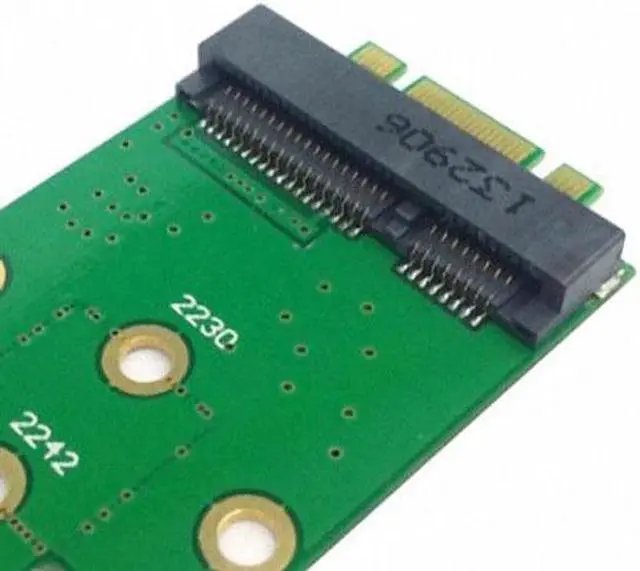 Alt view image 7 of 7 - Chenyang Cable M.2 NGFF PCI-E 2 LANE Golden Finger Pin to 50mm Mini-PCIE mSATA 18+8 SSD Hard Disk PCBA