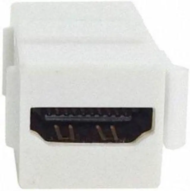 Alt view image 3 of 7 - Cablecc CY HD-168-WH HDMI 1.4 Snap-in Female to Female F/F Keystone Jack Coupler Adapter for Wall Plate White