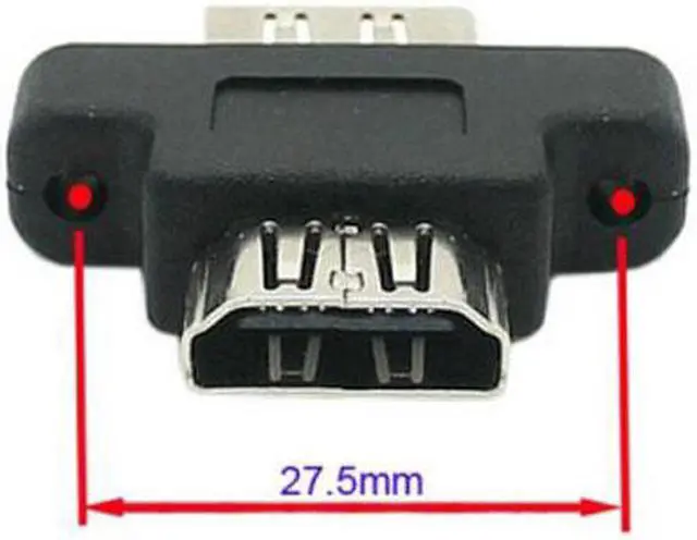 Alt view image 2 of 7 - CYSM HDMI Female To HDMI 1.4 Female Extension Extender Coupler Adapter with Panel Mount Holes