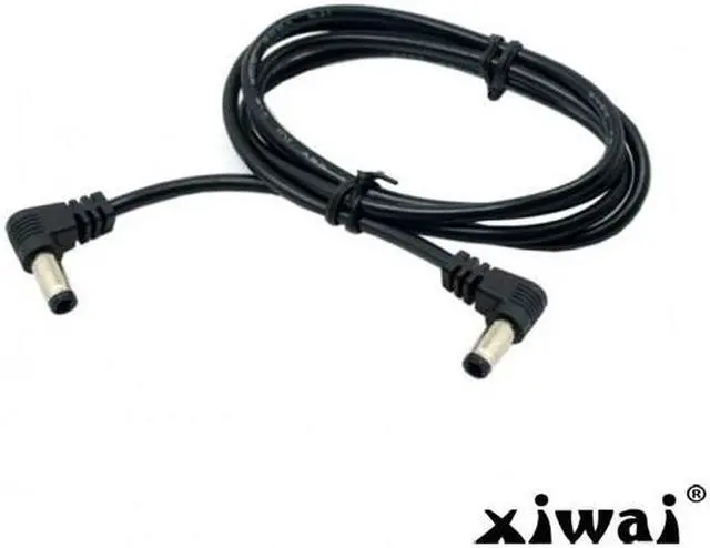 Alt view image 4 of 4 - Xiwai DC Power 5.5 x 2.1mm / 2.5mm Male to 5.5 2.1/2.5mm Male Plug Cable Right Angled 90 Degree 60cm