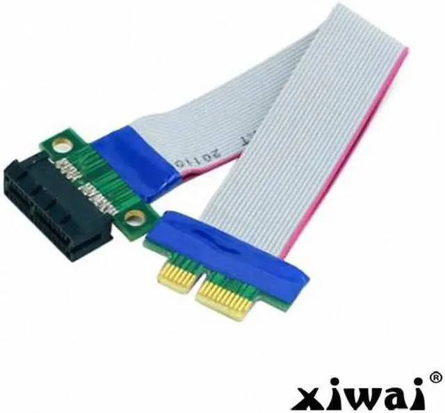 Alt view image 2 of 5 - Xiwai PCI-E Express 1X Slot Riser Card Extender Extension Ribbon Flex Relocate Cable 20cm