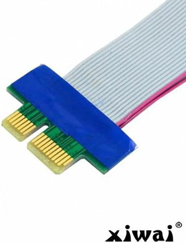 Alt view image 4 of 5 - Xiwai PCI-E Express 1X Slot Riser Card Extender Extension Ribbon Flex Relocate Cable 20cm