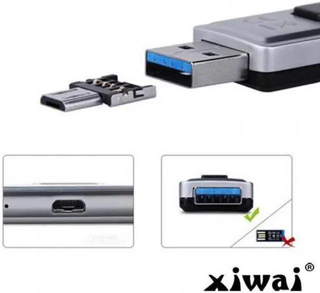 Alt view image 3 of 7 - Xiwai 5pcs Ultra Mini DM Micro USB 5pin OTG Adapter Connector for Cell Phone Tablet & USB Cable & Flash Disk