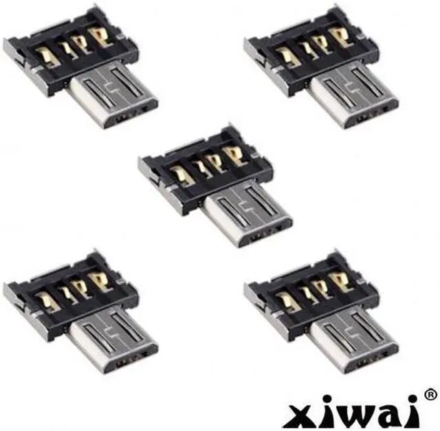 Main image of Xiwai 5pcs Ultra Mini DM Micro USB 5pin OTG Adapter Connector for Cell Phone Tablet & USB Cable & Flash Disk