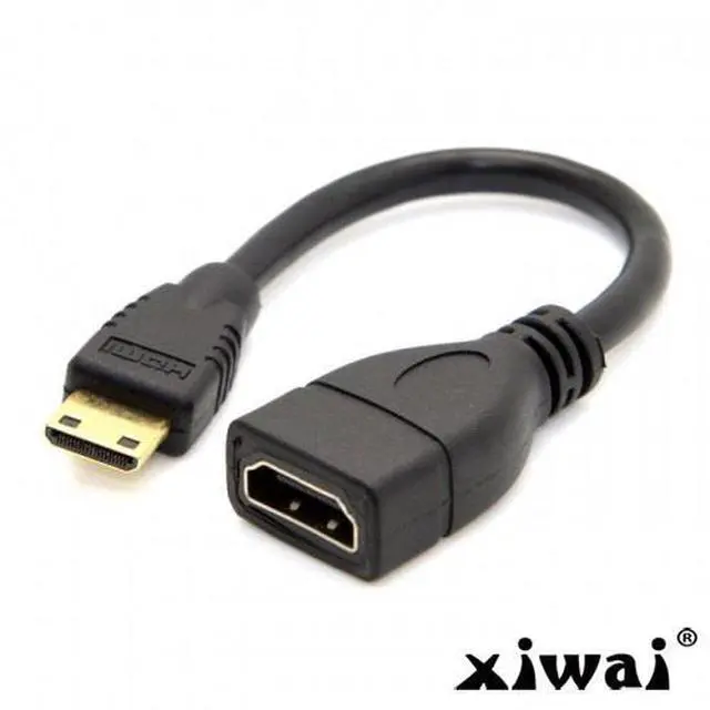 Alt view image 4 of 4 - Xiwai Type C MINI HDMI Male to HDMI Female Extension for DV Sony Cannon MP4 Camera DC DV