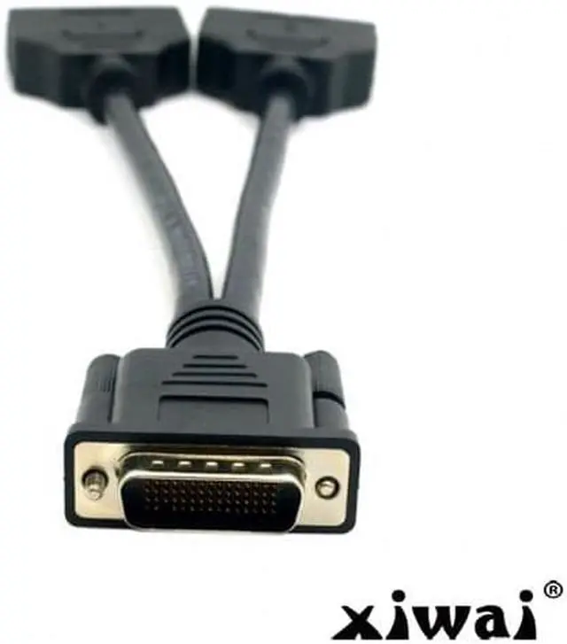 Alt view image 2 of 4 - Xiwai DMS-59 Male to Dual DVI 24+5 Female Female Splitter Extension Cable for Graphics Cards & Monitor