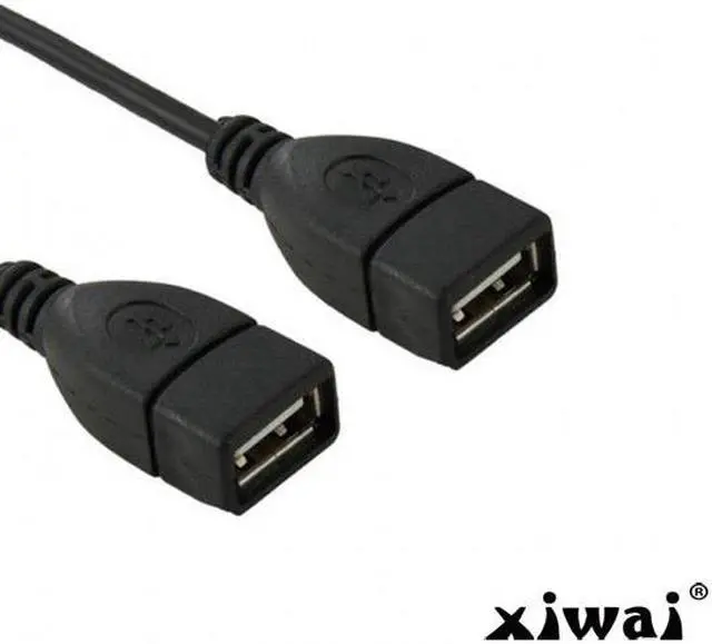 Alt view image 3 of 4 - Xiwai 10 Pin Motherboard Female Header to Dual USB 2.0 Female Adapter Cable 50cm