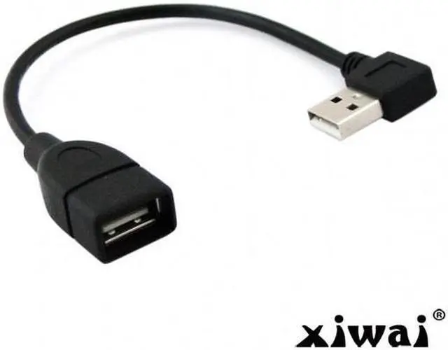 Alt view image 2 of 4 - Xiwai 90 Degree Right Angled USB 2.0 A Male to USB Female Extension Cable 20cm