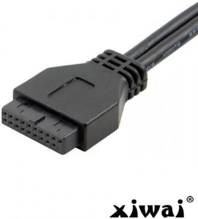 Alt view image 3 of 5 - Xiwai Single Port Type C USB-C Female to USB 3.0 Motherboard 19pin Header Cable 40cm