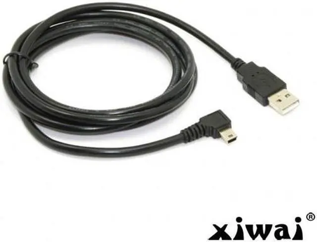 Main image of Xiwai Mini USB B Type 5pin Male Right Angled 90 Degree to USB 2.0 Male Data Cable 6ft 1.8m