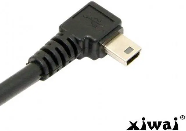 Alt view image 4 of 4 - Xiwai Mini USB B Type 5pin Male Right Angled 90 Degree to USB 2.0 Male Data Cable 6ft 1.8m