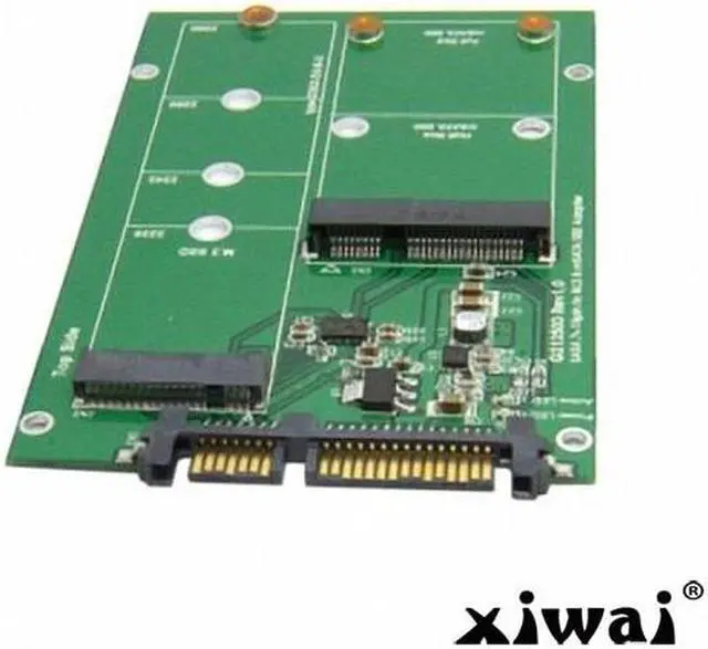 Alt view image 3 of 4 - Xiwai 2 in 1 Combo Mini PCI- E 2 Lane M.2 NGFF & mSATA SSD to SATA 3.0 III Adapter Converter PCBA