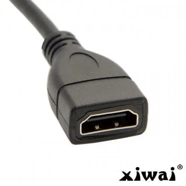 Alt view image 2 of 4 - Xiwai Type C MINI HDMI Male to HDMI Female Extension for DV Sony Cannon MP4 Camera DC DV