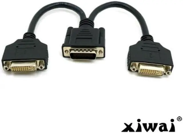 Alt view image 4 of 4 - Xiwai DMS-59 Male to Dual DVI 24+5 Female Female Splitter Extension Cable for Graphics Cards & Monitor