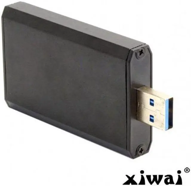 Alt view image 4 of 7 - Xiwai Mini PCI-E mSATA to USB 3.0 External SSD PCBA Conveter Adapter Pen Driver Card with Case