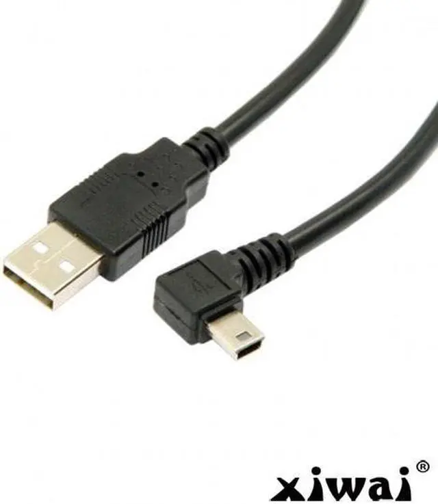 Alt view image 2 of 4 - Xiwai Mini USB B Type 5pin Male Left Angled 90 Degree to USB 2.0 Male Data Cable 6ft 1.8m
