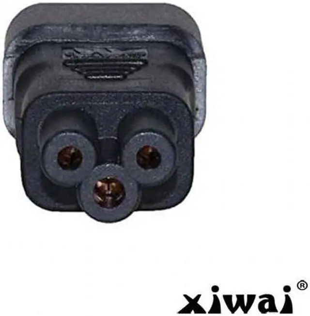 Alt view image 3 of 5 - Xiwai IEC 320 Adapter 3 Poles Socket C14 to Cloverleaf Plug Micky C5 Straight Extension Power Adapter