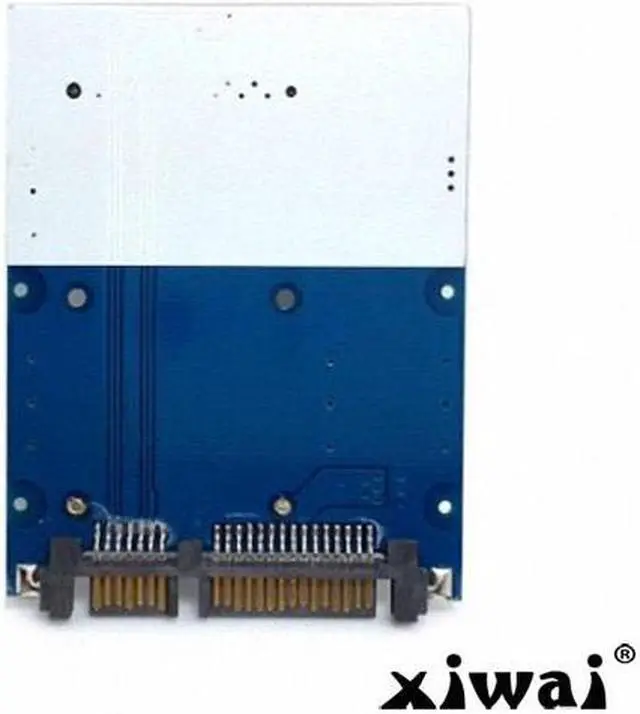 Alt view image 4 of 5 - Xiwai Slim Type Mini PCI-E mSATA SSD to 2.5" SATA 3.0 22pin HDD Adapter Hard Disk PCBA