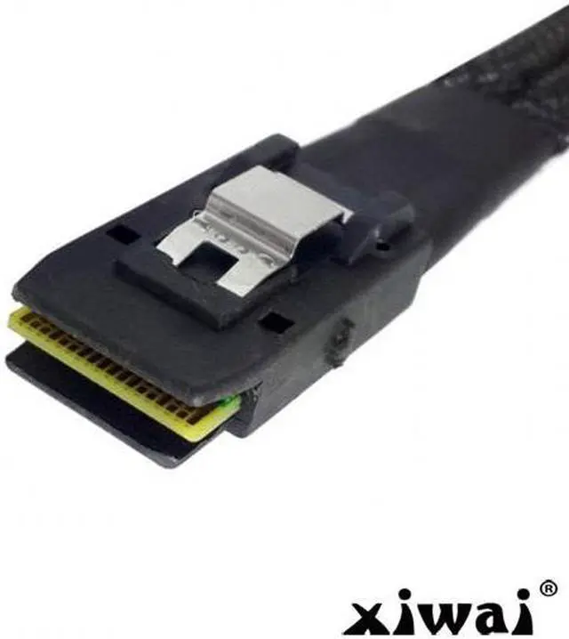 Alt view image 2 of 4 - Xiwai 36 Pin Mini SAS SFF-8087  Internal Host to 4 SFF-8482 Target SAS Hard Disk and SATA Power Cable 100cm