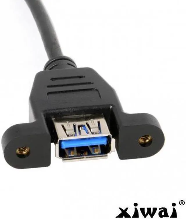 Alt view image 2 of 5 - Xiwai Front Panel Header USB 3.1 to USB 3.0 Type-A Female Extension Cable 50cm Panel Mount Type