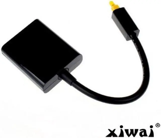 Alt view image 4 of 4 - Xiwai Dual Port Toslink Digital Optical Audio Splitter Adapter Fiber Optic Audio Cable 1 In 2 Out Black