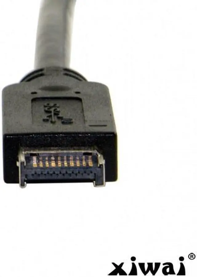 Alt view image 3 of 7 - Xiwai Front Panel Header USB 3.1  to USB-C Type-C Female Extension Cable 40cm with Panel Mount Screw