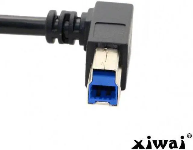 Alt view image 3 of 4 - Xiwai 90 Degree Left angled USB 3.0 B Type Male to 3.0 Motherboard 19pin Header Cable 50cm