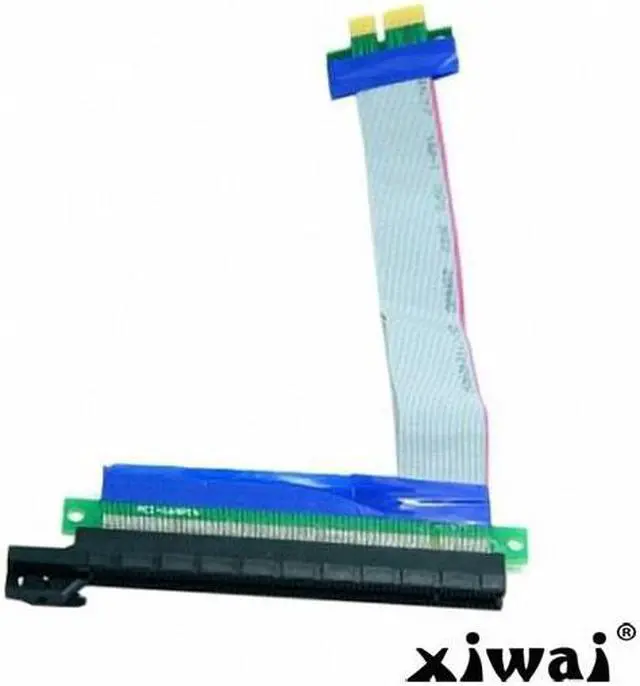 Alt view image 2 of 4 - Xiwai PCI-E Express 1x to 16x Extension Flex Cable Extender Converter Riser Card Adapter 20cm