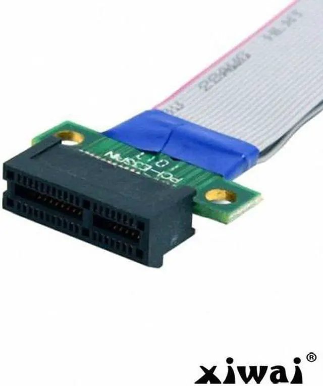 Alt view image 5 of 5 - Xiwai PCI-E Express 1X Slot Riser Card Extender Extension Ribbon Flex Relocate Cable 20cm