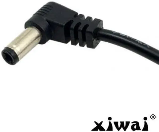 Alt view image 2 of 4 - Xiwai DC Power 5.5 x 2.1mm / 2.5mm Male to 5.5 2.1/2.5mm Male Plug Cable Right Angled 90 Degree 60cm
