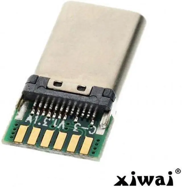 Alt view image 2 of 5 - Xiwai DIY USB 3.1 Type C USB-C Male Plug Connector SMT type with PC Board