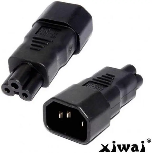 Main image of Xiwai IEC 320 Adapter 3 Poles Socket C14 to Cloverleaf Plug Micky C5 Straight Extension Power Adapter
