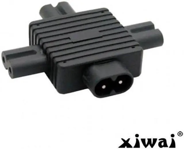 Main image of Xiwai IEC 320 Figure 8 C8 Male to 3X Female C7 Splitter Power Adapter for Power Supply 1 in 3 out