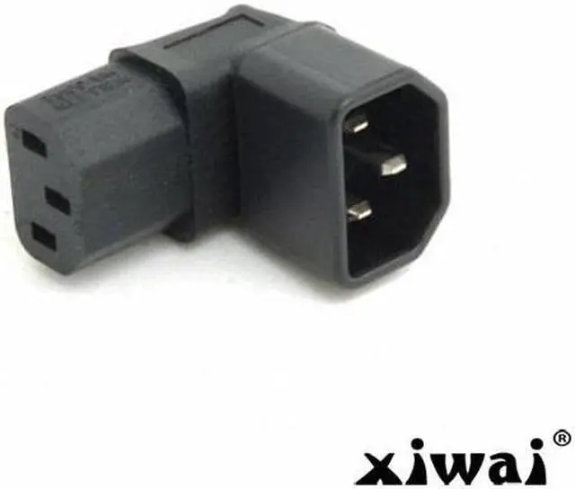 Main image of Xiwai IEC Male C14 to Down Right Angled 90 Degree IEC Female C13 Power Extension Adapter
