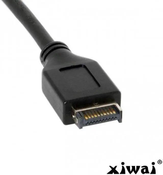 Alt view image 3 of 5 - Xiwai Front Panel Header USB 3.1 to USB 3.0 Type-A Female Extension Cable 50cm Panel Mount Type